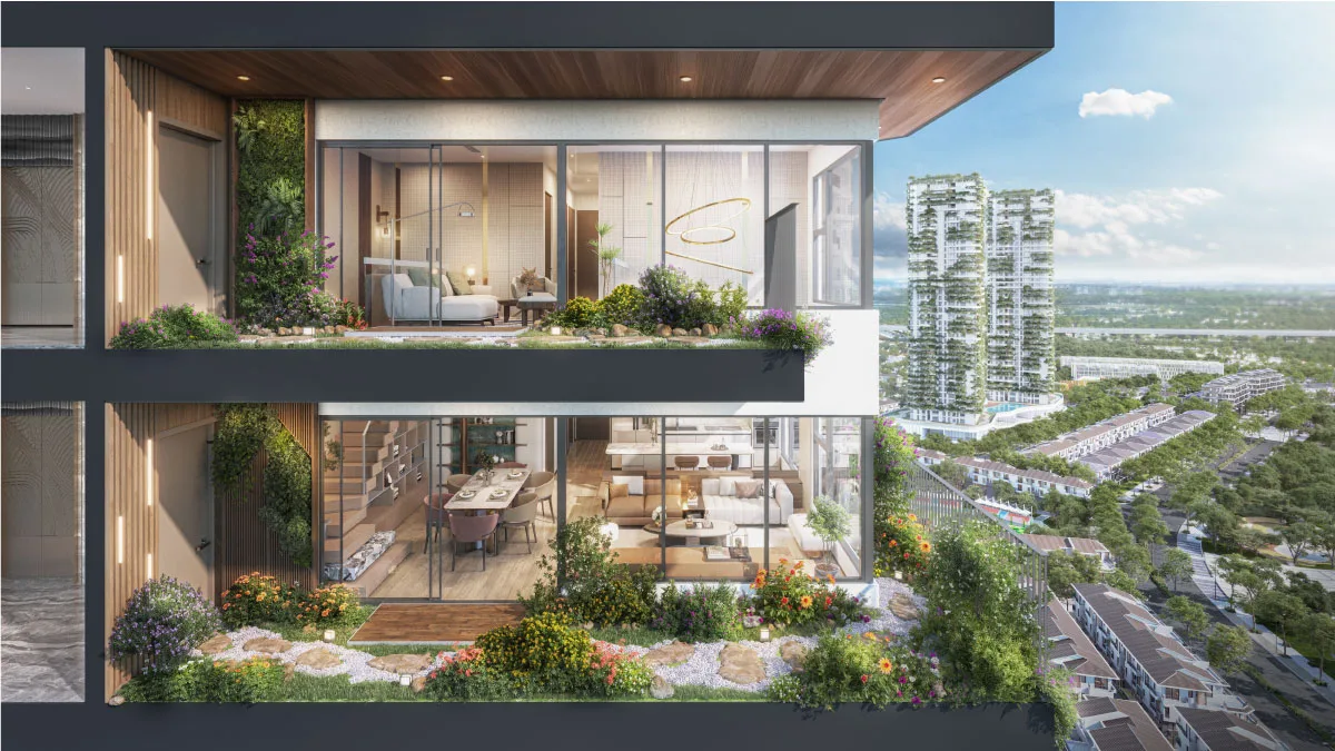 Nhà phố và biệt thự có sân vườn riêng tại Eco Retreat