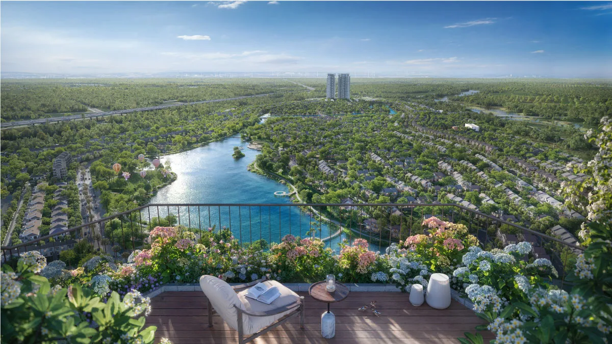 Mặt nước và công viên ven hồ tại Eco Retreat